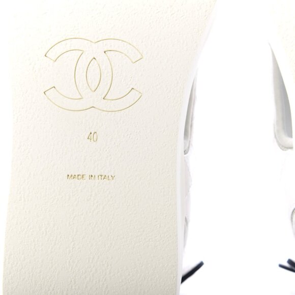 CHANEL 2021 Interlocking CC Logo Gladiator Sandals Size 40 - Picture 12 of 17